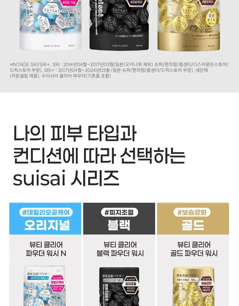 [온라인단독] 수이사이 뷰티 클리어 파우더워시 골드 32ea 더블기획 상세페이지 3